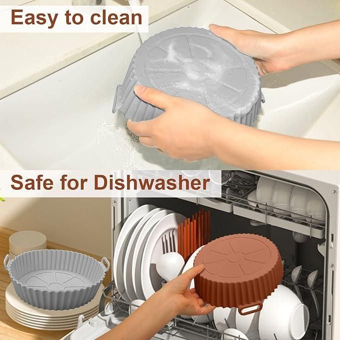 Air Fryer Silicone Baking Tray Reusable Mold